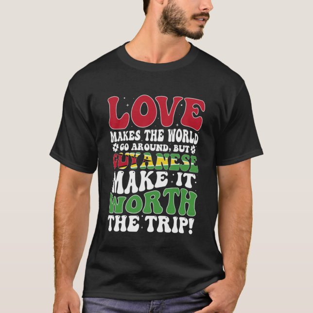 Guyana Flag Men & Women Cute Til Guyanese T-Shirt (Front)