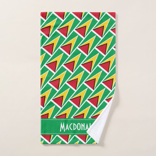 GUYANA FLAG Personalized Carnival Sports Hand Towel (Hand Towel)