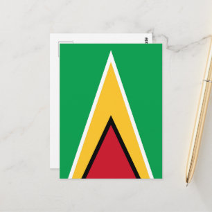 Guyana flag postcard