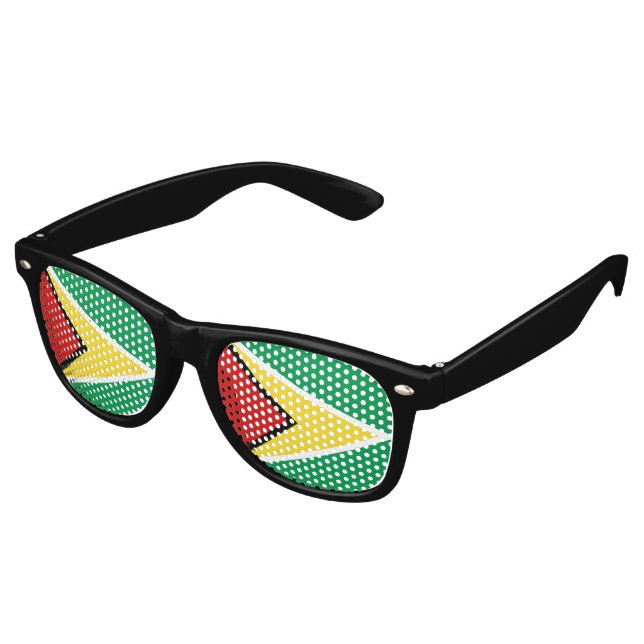 Guyana Flag Retro Sunglasses (Angled)