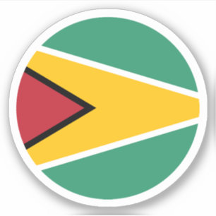 Guyana Flag Round Sticker