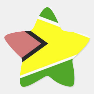 Guyana Flag Star Sticker