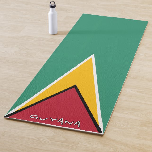 Guyana Flag Yoga Mat (In Situ)