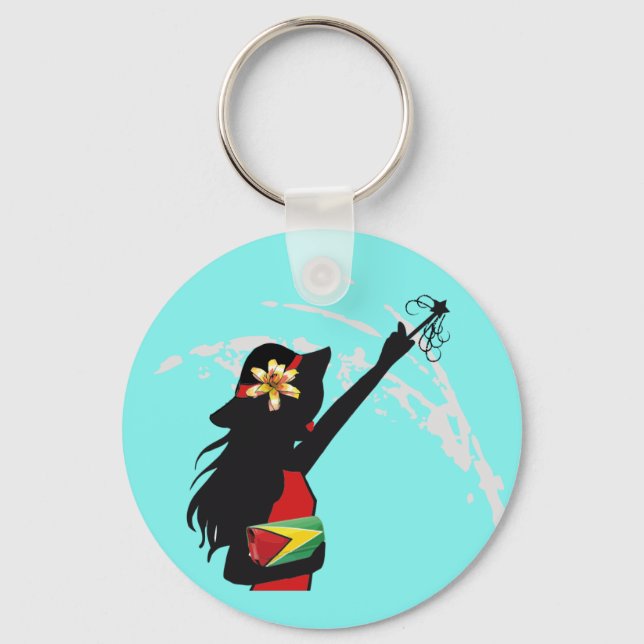 Guyana Girl Keychain (Front)
