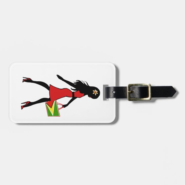 Guyana Girl Luggage Tag (Front Horizontal)