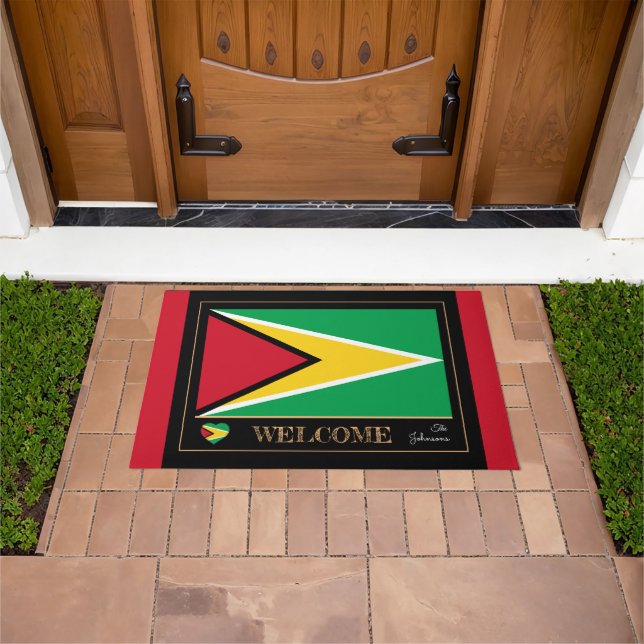 Guyana & Guyana Flag house mats /sports Welcome (Outdoor)