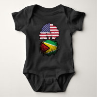 Guyana Guyanese American USA Tree Roots Flag
