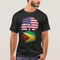 Guyana Guyanese American USA Tree Roots Flag