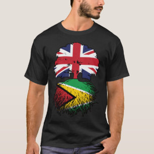 Guyana Guyanese British UK Tree Roots Flag T-Shirt