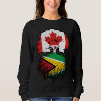 Guyana Guyanese Canadian Canada Tree Roots Flag