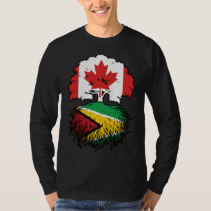 Guyana Guyanese Canadian Canada Tree Roots Flag T-Shirt