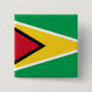 Guyana (Guyanese) Flag 2 Inch Square Button