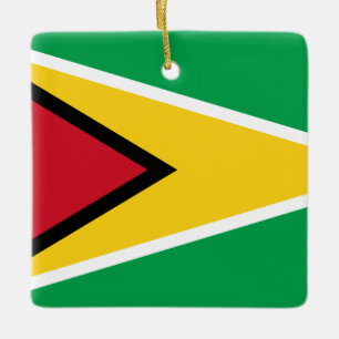 Guyana (Guyanese) Flag Ceramic Ornament