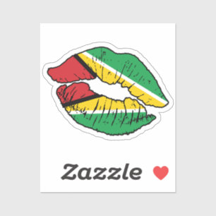 Guyana Guyanese Lipstick Love Flag