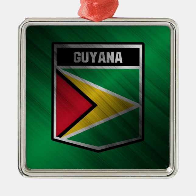 Guyana Metal Ornament (Front)
