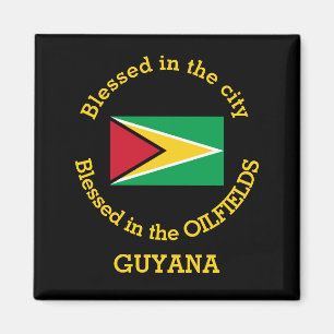 GUYANA OIL Blessed In The Oilfields Personalized Magnet