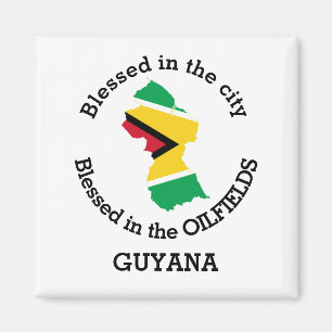 GUYANA OIL Blessed In The Oilfields Personalized Magnet