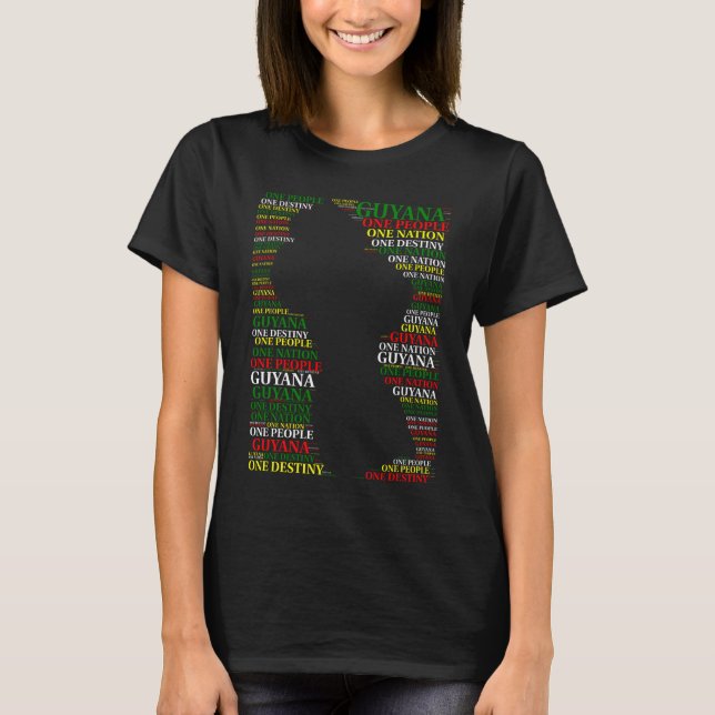 Guyana One People One Nation One Destiny T Shirt (Front)