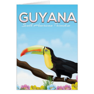Guyana paradis sud-américain affiche de voyage