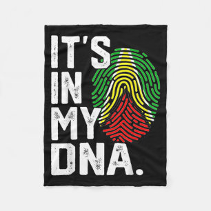Guyana roots flag fingerprint graphic patriotic Gu Fleece Blanket