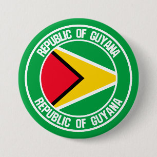 Guyana Round Emblem 3 Inch Round Button