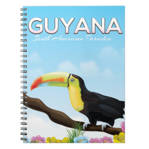Guyana South american paradise travel poster Notebook