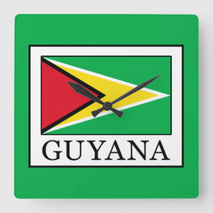 Guyana Square Wall Clock