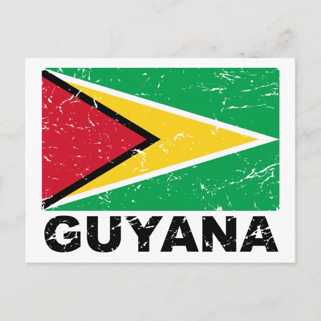 Guyana Vintage Flag Postcard (Front)
