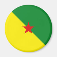 Guyane Fisheye Flag Magnet