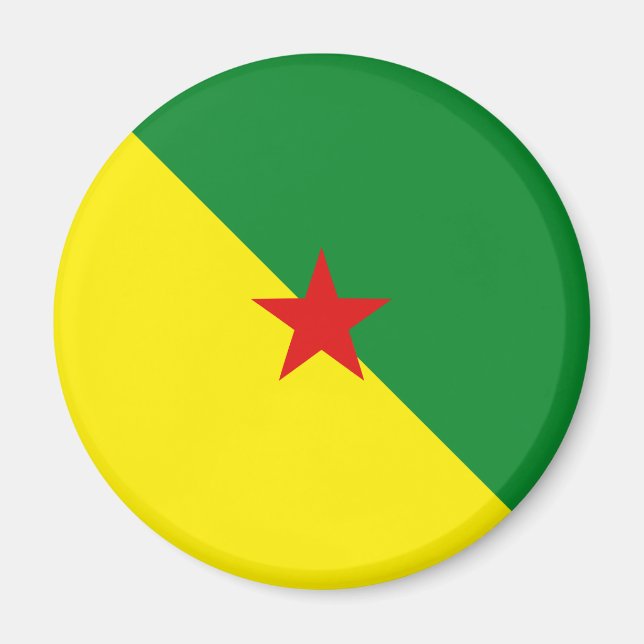 Guyane Fisheye Flag Magnet (Front)