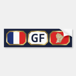 Guyane Flag Map Code Bumper Sticker