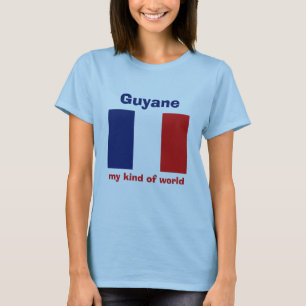 Guyane Flag + Map + Text T-Shirt