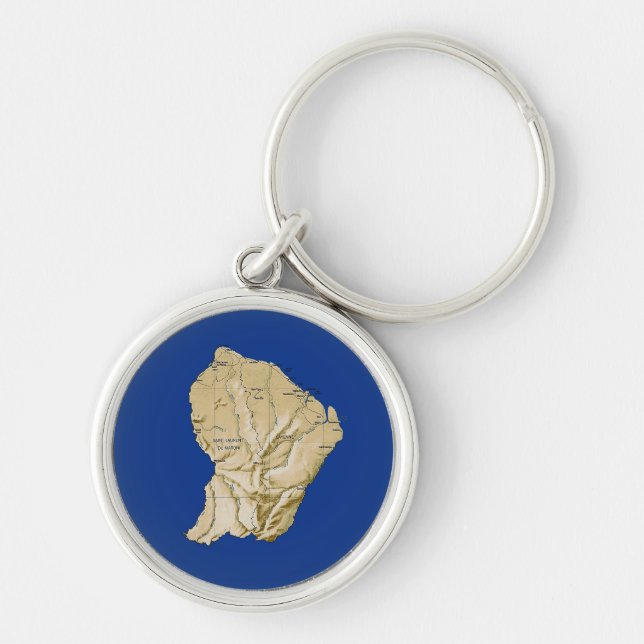 Guyane Map Keychain (Front)