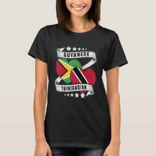 guyanese and trini  half trinidad half guyana flag T-Shirt
