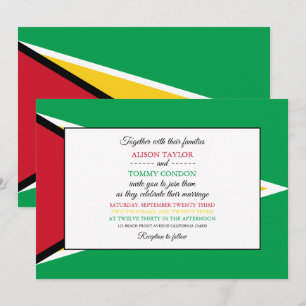Guyanese Flag, Flag of Guyana Wedding Invitation