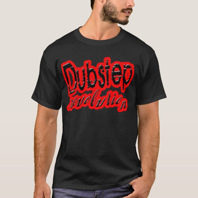 guys cool black Dubstep music revolution t-shirt (Front)