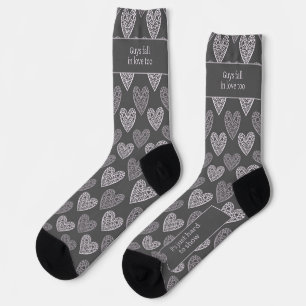 Guys fall in love too, Dark gray Socks
