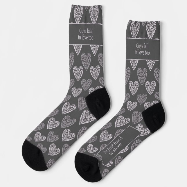 Guys fall in love too, Dark grey Socks (Left)
