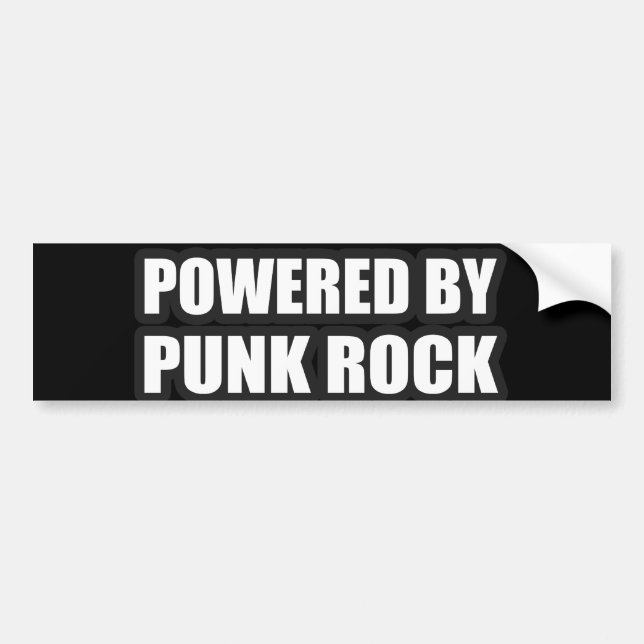 guys girls POWERED BY PUNK ROCK music Bumper Sticker (Front)