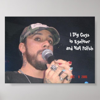guys in eyeliner poster