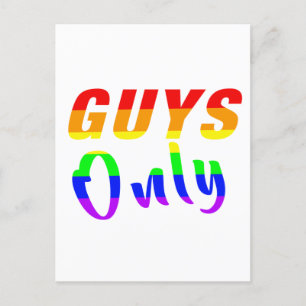 Guys only postcard