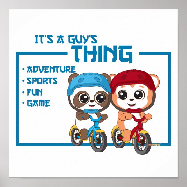 Guys' Thing: Bright and Fun Art for Kids Poster (Front)