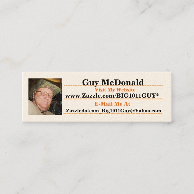 Guy's - Zazzle.com/Big1011Guy* Business Card (Front)