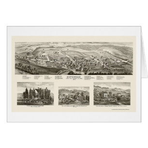 Guysville, carte panoramique de l'OH - 1875
