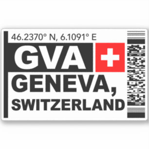 GVA Geneva Boarding Pass - Switzerland Travel