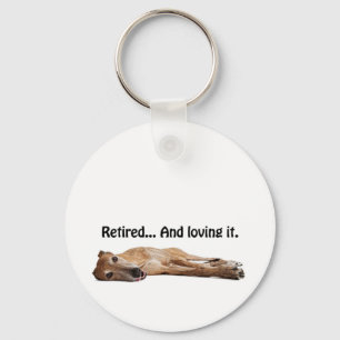 GVV Greyhound Retired and Loving It Keychain