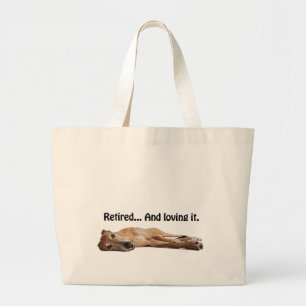 GVV Greyhound Retired and Loving It Large Tote Bag