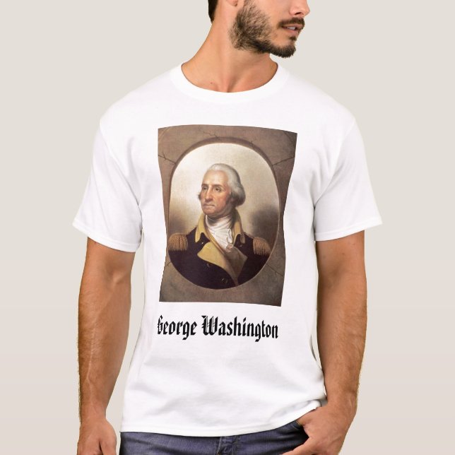 gw, George Washington - Customized T-Shirt (Front)