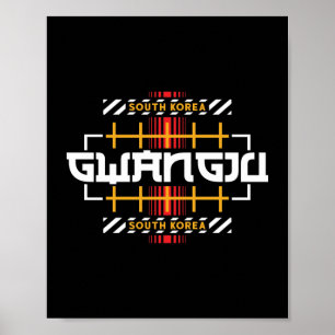 Gwangju South Korea Modern Urban Graphic Design Poster
