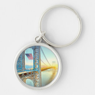 GWB connecting Fort Lee NJ and Manhattan NYPlus Keychain